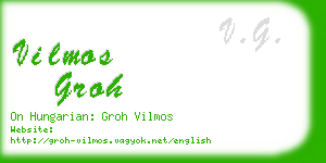 vilmos groh business card